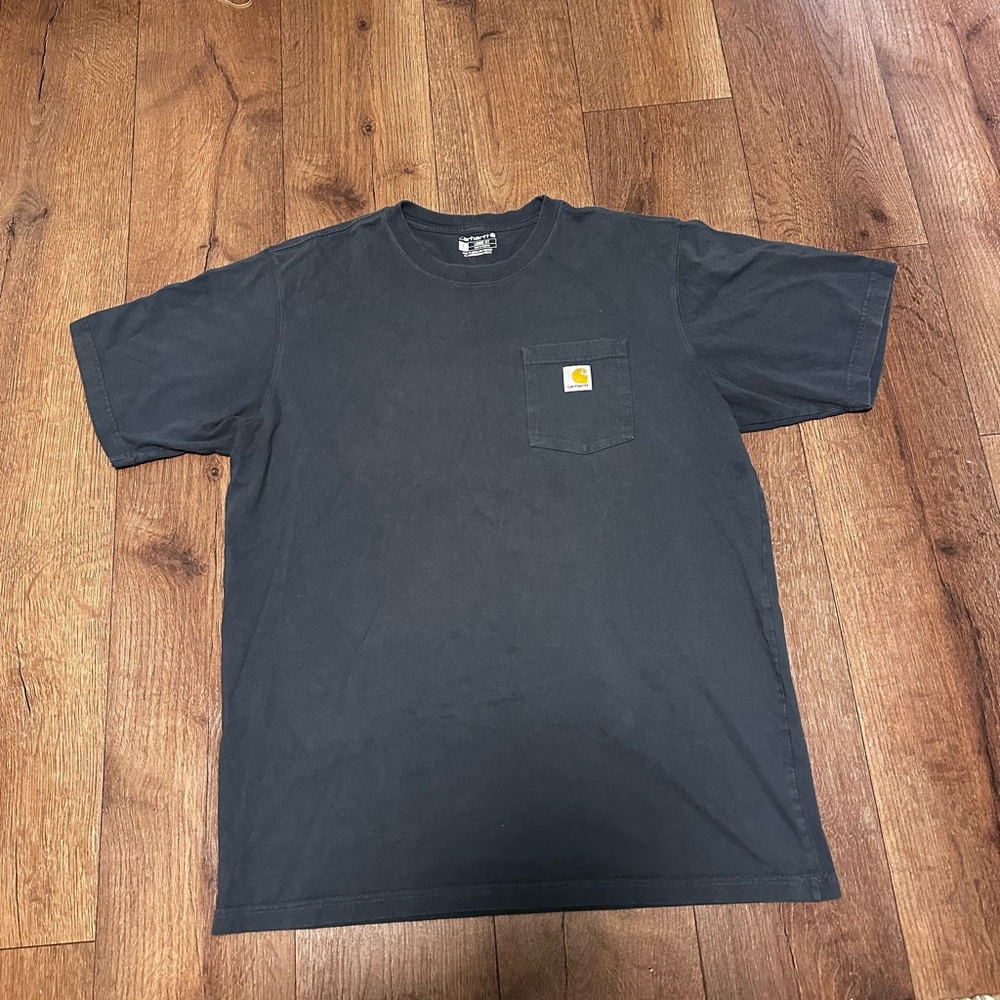 Carhartt Loose Fit Heavyweight Short-Sleeve Pocket T (Carbon Heather) Large